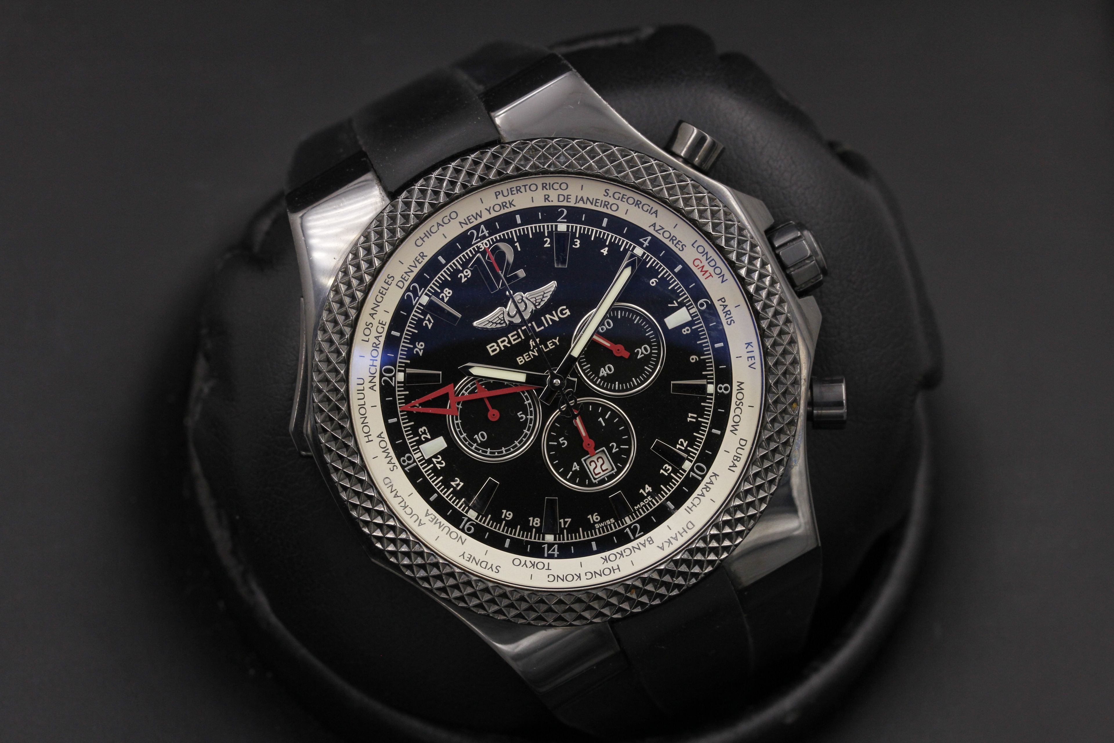 Breitling Bentley Midnight Gmt M47362 Stainless Steel